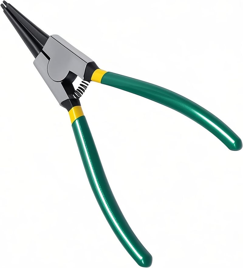 BJDSI Straight External Snap Ring Pliers 7 inch,Internal Spring,Anti-Rust,Head Size:0.07". - Image 1